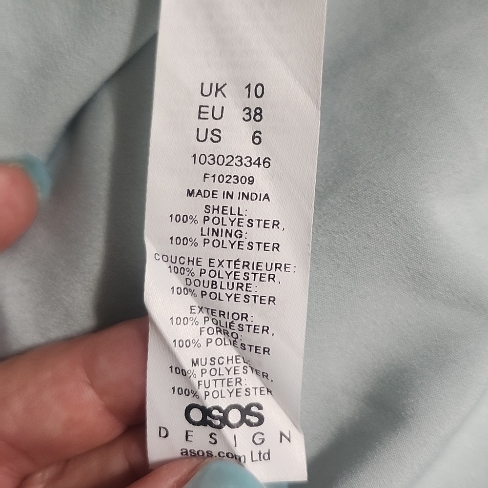 NWT ASOS BLUE FLORAL DRESS SIZE US 6 - Picture 12 of 16